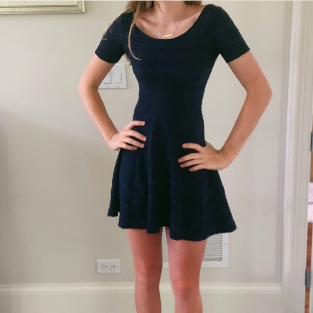 A blue dress